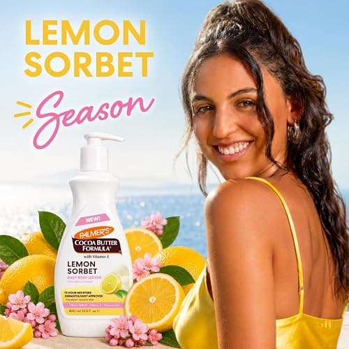 Palmer's Cocoa Butter Formula, Lemon Sorbet Brightening Body Lotion (13.5 fl oz), Hydrating Lotion with Lemon Extract, Vitamin C & E, 72-Hour Moisture, Citrus Fragrance, Dermatologist-Approved thumbnail 3