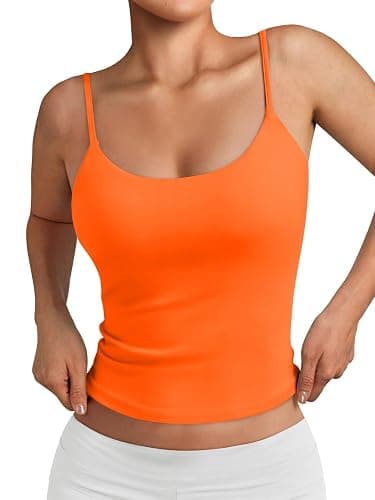 Trendy Queen Double Lined Tops for Women Adjustable Camisole Summer Teens Cute Going Out Spaghetti Strap Crop Tank Tops - Image 1