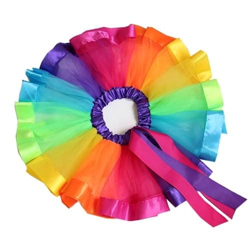 BGFKS LayeredTulle Rainbow Tutu Skirt for Newborn Baby Girls 1st Birthday Photography Outfit Sets. thumbnail 2