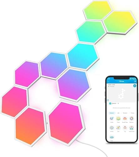 Govee Glide Hexa Light Panels, RGBIC Hexagon LED Wall Lights, Wi-Fi Smart Home Creative Wall Lights with Music Sync, Works with Alexa Google Assistant for Indoor Gaming Decor, 10 Pack - Image 1