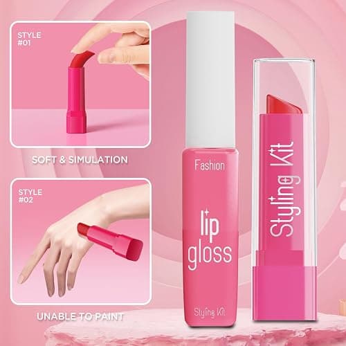 Fake Makeup Kits for Girls Toys 3 4 5 Years Old, Pretend Makeup Toys for Girls Birthday Gifts 3-5 Years Old (Pink) thumbnail 4