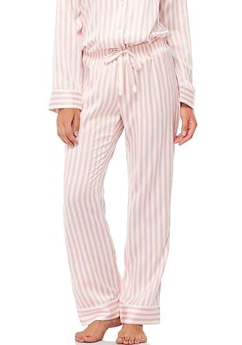 Serenedelicacy Women's Satin Pajama Set Long Sleeve Button Down Sleepwear 2-Piece Silky Pj Set thumbnail 5