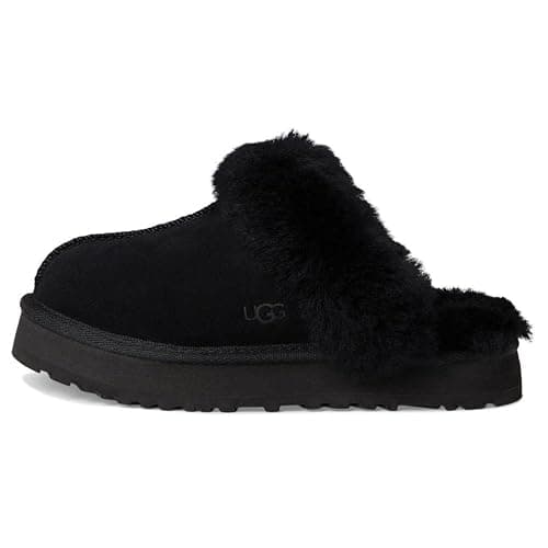 UGG Unisex-Child K Disquette Slipper - 4 Big Kid - Black thumbnail 4