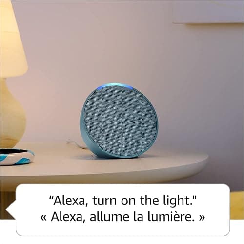 Amazon Echo Pop (newest model), Our smallest Alexa speaker, Fits in any room, Midnight Teal thumbnail 3