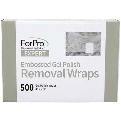 ForPro Professional Collection Expert Embossed Gel Polish Removal Wraps, Pre-Cut with Cotton Pad, Remove Gel Polish, Acrylics, & Nail Art, 4" L x 2.9" W, 500-Count thumbnail 3