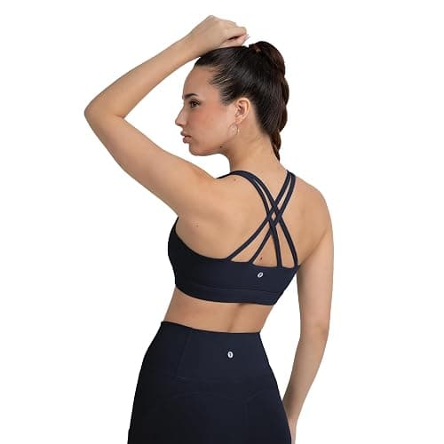 YITTY Active Women's Ultraluxe Strappy Medium Impact Bra, Athleisure, 4-Way-Stretch thumbnail 4