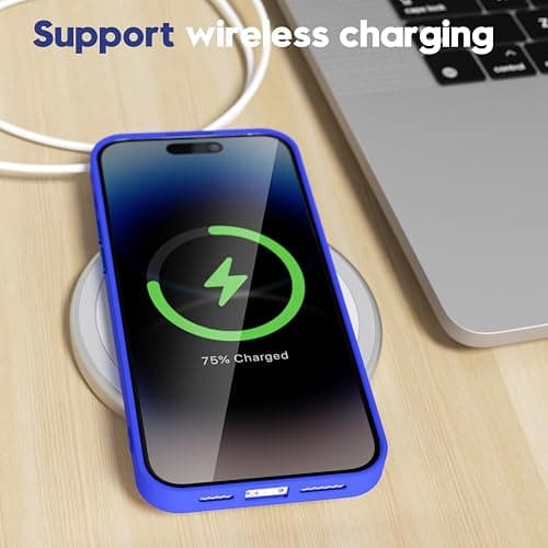 oakxco for iPhone 14 Pro Case Matte Clear, Translucent 14 Pro Phone Case, Anti-Fingerprint Frosted Hard Plastic & Soft Silicone Bumper, Slim Thin Smooth Cover for Men Women, Royal Blue - Royal Blue - 14 Pro thumbnail 7