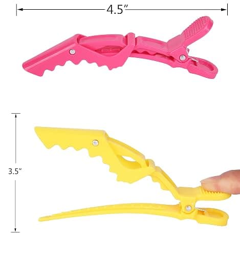 HH&LL Hair Clips for Women – Wide Teeth & Double-Hinged Design – Alligator Styling Sectioning Clips of Professional Hair Salon Quality - 10Pack (Mixed Candy) thumbnail 3