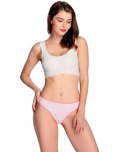 ANZERMIX Women's Breathable Cotton Thong Panties Pack of 6 thumbnail 5