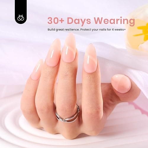 Beetles Builder Gel for Nails, 8 in 1 Jelly Nude Gel Builder for Building Nails Apex & Nail Extension Strengthener Thin Nails DIY Fall Nails Art Design for Beginner Women UV & LED Lamp Needed thumbnail 6