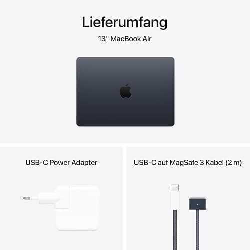 Apple MacBook Air (13", Apple M4 Chip mit 10‑Core CPU und 10‑Core GPU, 16GB Gemeinsamer Arbeitsspeicher, 512 GB) - Mitternacht thumbnail 6