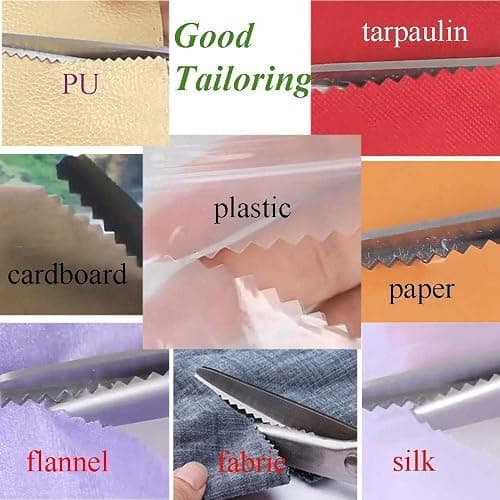 JISTL Green Pinking Shears Comfort Grips Crafts Zig Zag Cut Sewing Scissors,Professional Handheld Dressmaking thumbnail 5