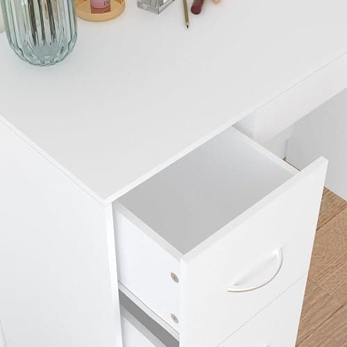URBNLIVING White Wooden Bedroom Furniture Cabinet Chest of Drawers Dressing Table Wardrobe - Dressing Table thumbnail 5