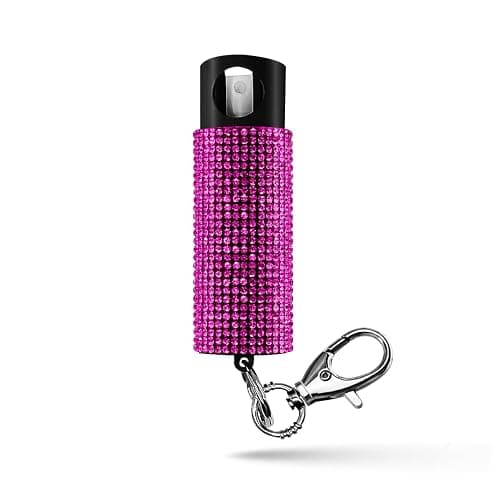 Guard Dog Security Bling it On Pepper Spray Keychain with Safety Twist Top Mini and Easy Carry Lightweight and Fashionable Maximum Police Strength OC Spray 16 Feet Range 0.5 fl oz - Image 1