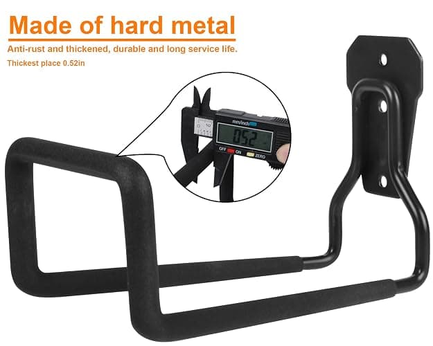 PeoMev Metal Garden Hose Holder - Heavy Duty Hose Hanger Wall Mounted Water Hose Holder for Outside Yard, Sturdy Hose Reel Hose Hooks for Water Hose, Extension Cords thumbnail 5