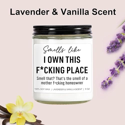 Younift Funny Scented Candle, House Warming Gifts New Home, Housewarming Gifts for Women, Men, Couple, New Homeowner - First Apartment Essentials - Closing Presents for Home Buyers - 9 oz thumbnail 3