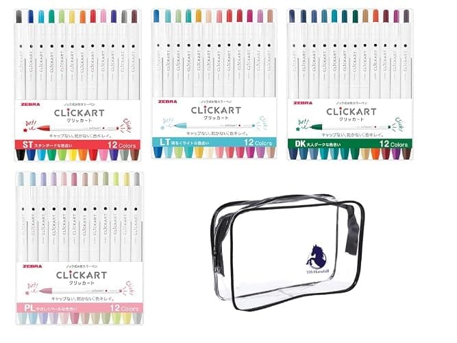 Zebra Clickart WYSS22 Water-Based Markers, 48 Colors, Case Included - Image 1