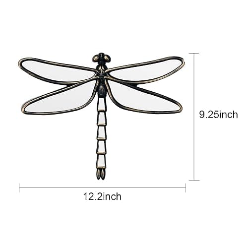 Wartter Decorative Dragonfly Wall Mirror, Plastic Frame with Mirrored Wings (12.4 x 9.3 inches) (Bronze) thumbnail 3