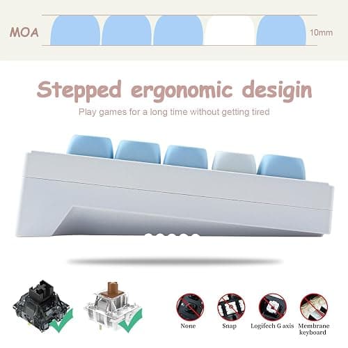 TYRIXKI PBT Keycaps 145 Keys MOA Profile Cute Keycap Dye-Sublimation Kawaii Anime Keycaps for Cherry Gateron MX Switches Mechanical Keyboards thumbnail 7
