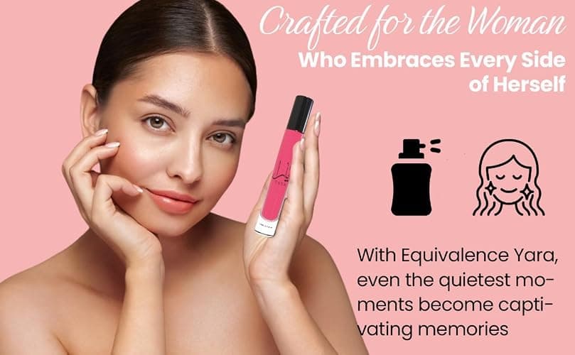 Equivalence Yara's 4 Pieces Set Eau De Parfum Spray for Women edition travel Size BUNDLE 0.34 Ounce Moi +Tous + Candy +Pink, LARGE BOTTLES NOT INCLUDED It is only a reference thumbnail 6