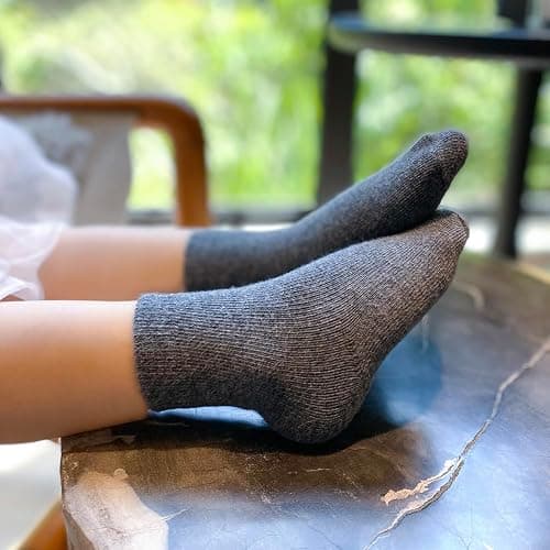 JAKIDAR 12 Pack Baby Toddler Socks Non Slip Grip Cotton Crew Socks for Boys Girls Infants Kids thumbnail 6