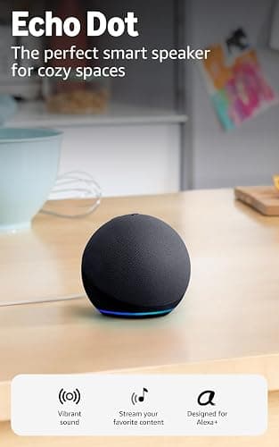 Amazon Echo Dot (newest model) - Vibrant sounding speaker, Designed for Alexa+, Great for bedrooms, dining rooms and offices, Charcoal thumbnail 9