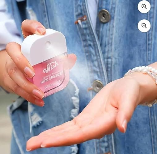 Wish Hand Sanitizer Spary Travel Size Spray 4-Piece 1.2 FL OZ (35ML) Each, Black Plum vanilla, Violet orchid sandalwood, Sweet Guava Fresh Coconut, Cucumber Melon, Hydrating and Moisturizing,(4 pack) thumbnail 3