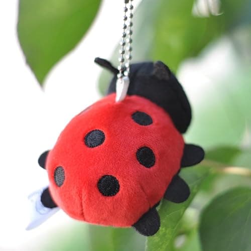 JIANEEXSQ Cute Realistic Ladybug Insect Stuffed Animal Plush Toy, Lifelike Ladybug Plush Doll, Backpack Handbag Pandent Gift (Ladybug) thumbnail 4