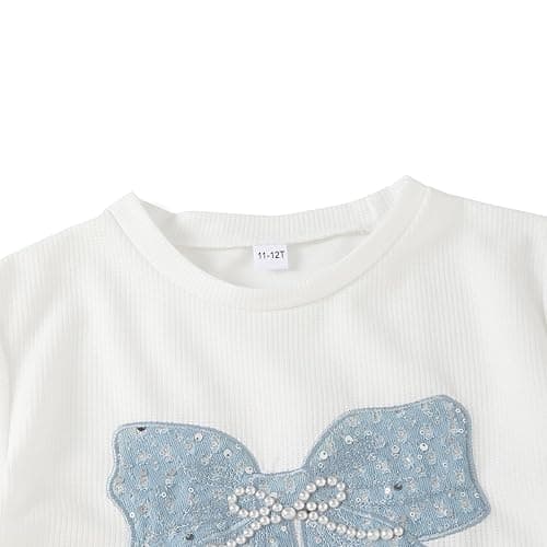 Voxikodex Girls Clothes 2 Piece Cute Butterfly Print T-Shirt Tops & Cargo Pants Spring Summer Outfits Teen Tween Girls 9-14Y thumbnail 8