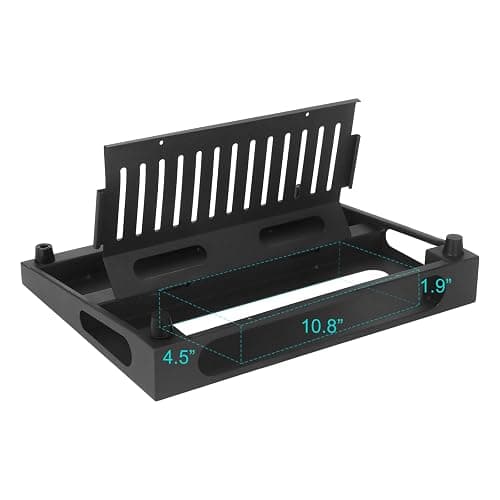 SOYAN 14" x 10.6" Guitar Pedal Board with Power Supply Tray, Carry Bag & Mounting Tapes Included (Black, SPB-14S) thumbnail 4