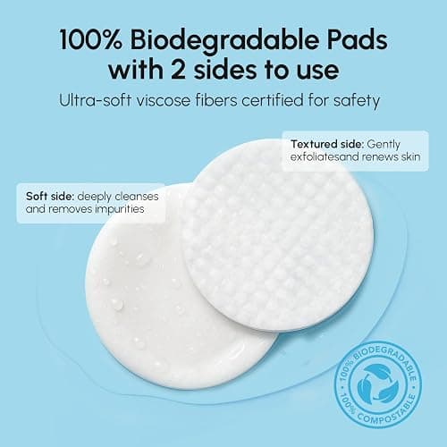 MAREE Glycolic Acid Pads - Toner Pads for Face Cleansing - Exfoliating Pad with Tea Tree Oil, Salicylic Acid & Vitamins E, B3, B5 - Acne Clearing, Skin Pore Resurfacing & Radiance Device - 50 Count thumbnail 10