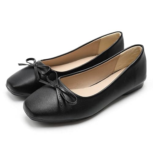 Dear Time Women's Casual Foldable Ballet Flats Square Toe Ballerina Flats Shoes Comfortable - Image 1