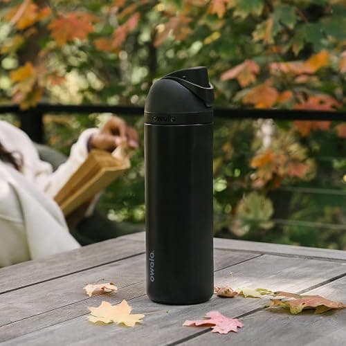 Owala FreeSip Stainless Steel Water Bottle 24 oz Grey/Yellow (Golden Quest) thumbnail 2