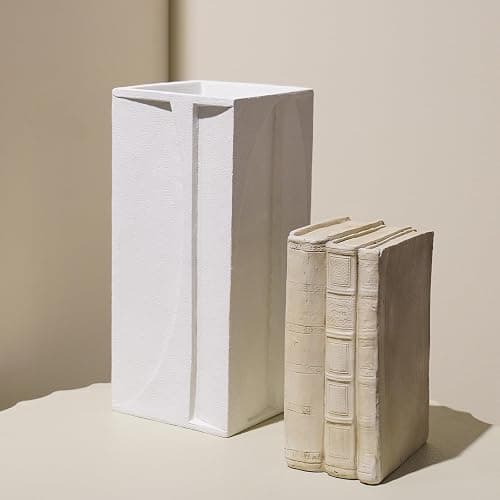 Guichifun Faux Books Living Room Decor - Resin Cute Cream Farmhouse Decor Fake Modern Fashion Decorative Books Set for Office Mantle Shelves Coffee Table Decor 4.2 * 2.7 * 6.2 Inch thumbnail 6