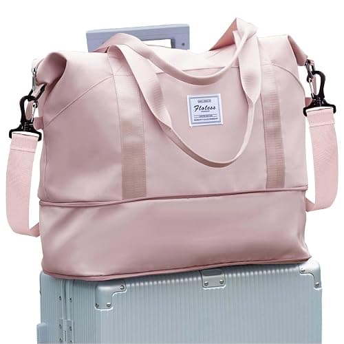 Travel Duffel Bag, Sports Tote Gym Bag, Shoulder Weekender Overnight Bag for Women - Image 1