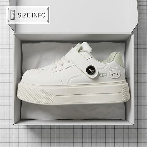 Cute Cartoon Platform White Shoes Women Non Slip Kawaii Commuter Sneakers thumbnail 7