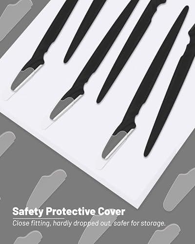MoHern Dermaplaning Tool for Face, 30 Pcs Dermaplane Razor for Face, Multipurpose Face Razors for Women and Men, Black thumbnail 4