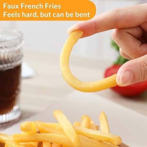 Joeabor Artificial Hamburger & 12 Artificial French Fries Realistic Fake Food for Display Faux Burger for Decoration Fake Food Props thumbnail 6