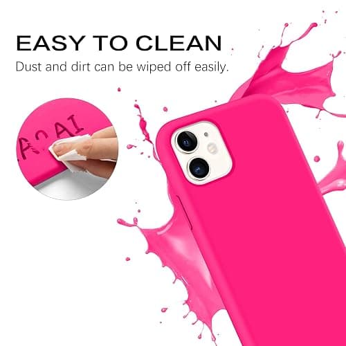 BENTOBEN for iPhone 11 Case, Case iPhone 11 Soft Silicone Gel Rubber Shockproof Bumper Full-Body Protective Anti-Slip Slim Flexible Women Girls Phone Case for iPhone 11 6.1" 2019, Hot Pink thumbnail 3