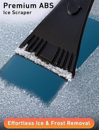 EcoNour 27" Aluminum Ice Scrapers for Car Windshield | Car Snow Scraper Window and Snow Brush with Ergonomic Foam Grip Winter Accessories (Orange) thumbnail 9