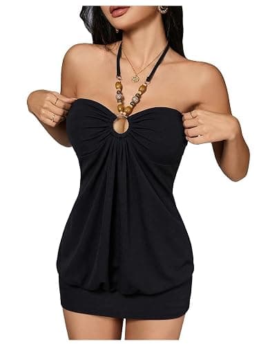 Verdusa Women's Leopard Halter Mini Dress Y2k Western Bodycon Dresses Club Outfits thumbnail 2