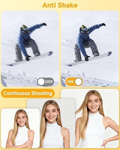 Digital Camera, 44MP FHD 1080P Digital Point and Shoot Camera with Anti Shake, Smile Capture 16X Zoom,Compact Small Camera for Teens Girls Kids Adults thumbnail 3