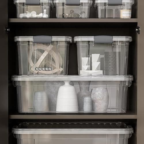 Superio Clear Plastic Storage Bin with Lid, 11 Qt, Non-Toxic, BPA Free, Odor Free, Organizer Storage Box, Stackable Plastic Tote for Home, Garage, School, and Office thumbnail 8