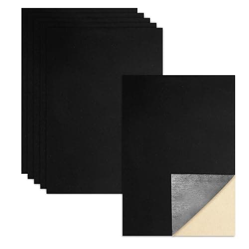 Biaungdo 6 Pcs Self Adhesive Felt Sheets, Black Felt Sheet with Adhesive Backing, 8 x 12 Inch Felts Fabric Peel and Stick Felts Liners for Arts Crafts Drawer Jewelry Box(A4 Size) - Image 1