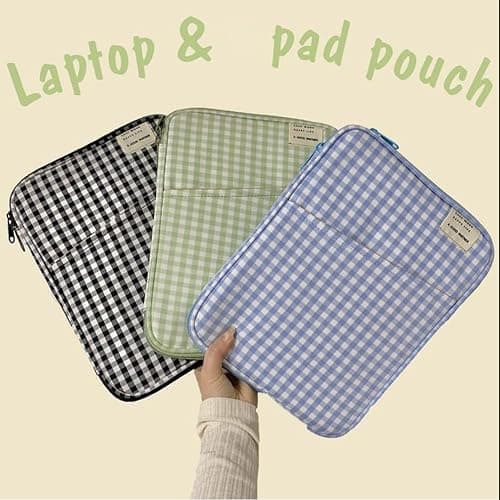 11-13Inch Cute Puffy Laptop Sleeve Fairycore Carrying Laptop Bag Cover Kawaii Tablet Liner Pouch Cottagecore Office Accessories (13inch,Black) thumbnail 6
