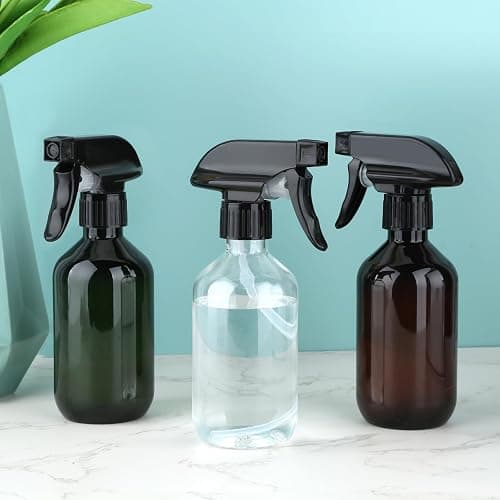 Arkeiliy 2-Pack Leakproof Spray Bottles (300ml/10oz) - Adjustable Nozzle for Fine Mist & Jet Stream | Premium Refillable Plastic Bottles for Hair Styling, Plant Misting, Cleaning Solutions (Clear) thumbnail 2