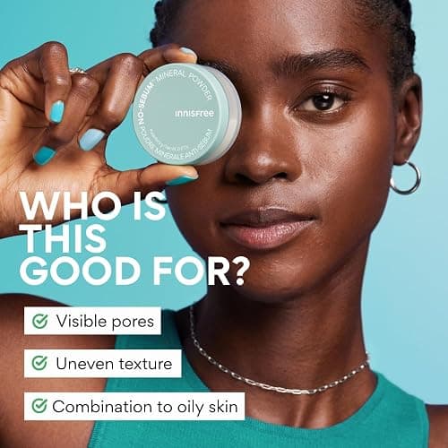 innisfree No Sebum Matte Mineral Powder, Korean Loose Setting Powder for Blurring, Shine Control, Fragrance-Free, Translucent thumbnail 6