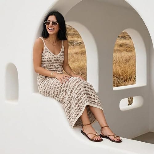 CUSHIONAIRE Vita Jelly Sandals for Women, Casual Lightweight Womens Strappy Sandals with Adjustable Buckle Strap and Gold Hardware Accent thumbnail 7