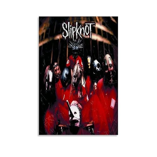 Lebaito Slipknot Poster Rock Band Retro Music Vintage Cover Posters for Room Aesthetic Canvas Wall Art Bedroom Decor12x18inch(30x45cm) - 12x18inch(30x45cm) - style-3 - Image 1