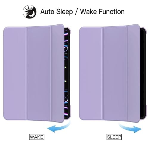 JETech Case for iPad Pro 11-Inch, 2022/2021/2020/2018 Model (4th/3rd/2nd/1st Generation), Compatible with Pencil, Cover Auto Wake/Sleep (Light Purple) thumbnail 6